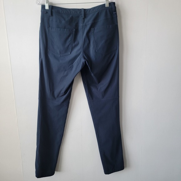 lululemon men's ABC Classic-Fit 5 Pocket Pant size 31 Warpstreme Navy Blue - Picture 2 of 7